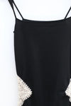 SWAYING/KNIT waist crochet suspender dress SW24SS2L09 black